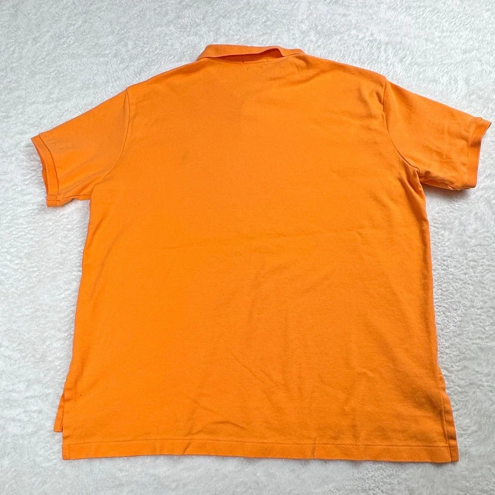 Polo Ralph‎ Lauren Mens XL Orange Short Sleeve Cotton Polo Preppy Ivy League